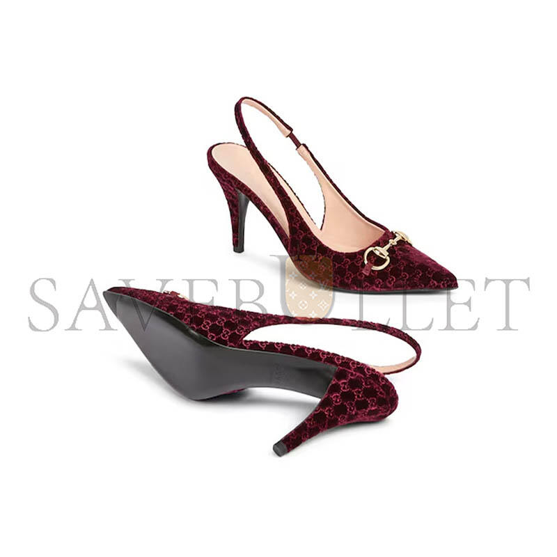 GUCCI WOMEN'S SLINGBACK PUMP WITH HORSEBIT 835976